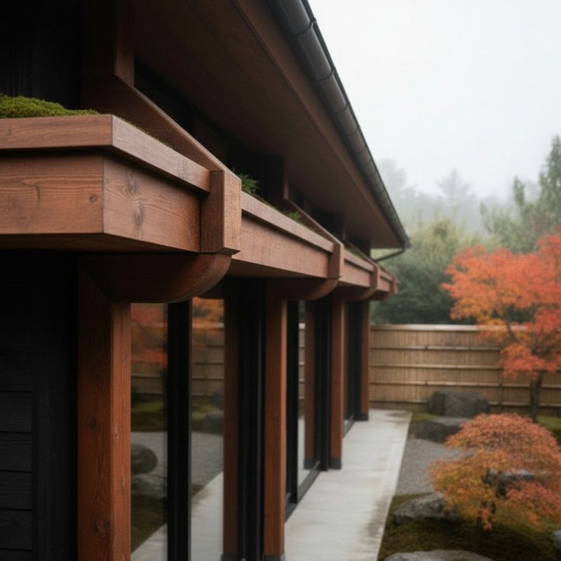 Wood Rain Gutter Installation